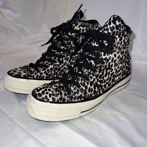 Converse All Star 70 Hi Leopard‎ Print Shoes Pony Hair Chuck Taylor Women’s 6.5